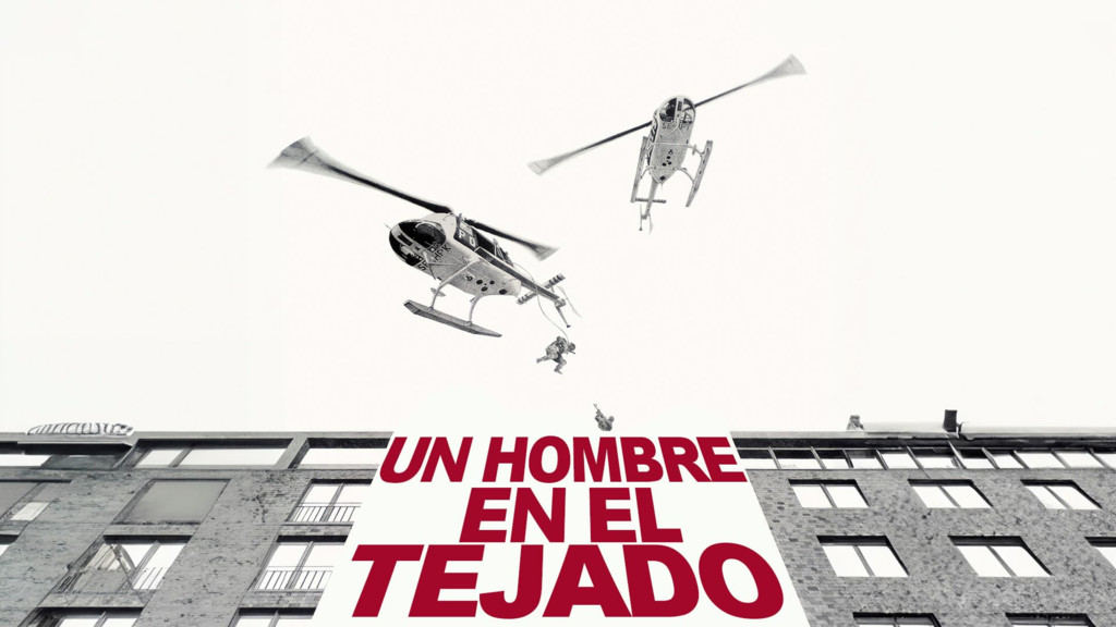 Un hombre en el tejado