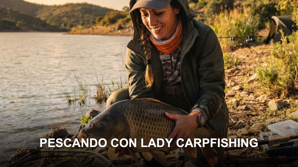 Pescando con Lady Carpfishing
