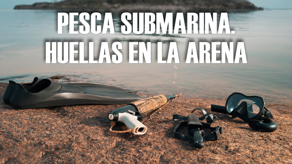 Pesca submarina: huellas en la arena