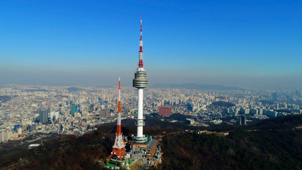 Volando sobre Corea del Sur