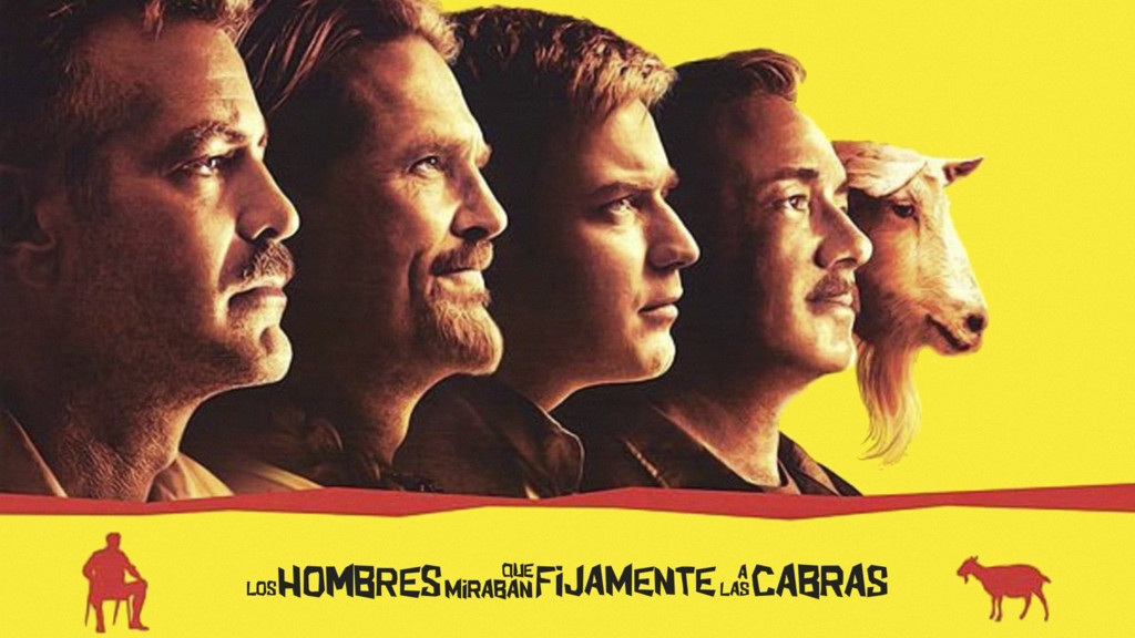 Los hombres que miraban fijamente a las cabras