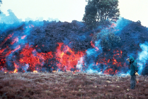 Dentro del volcán