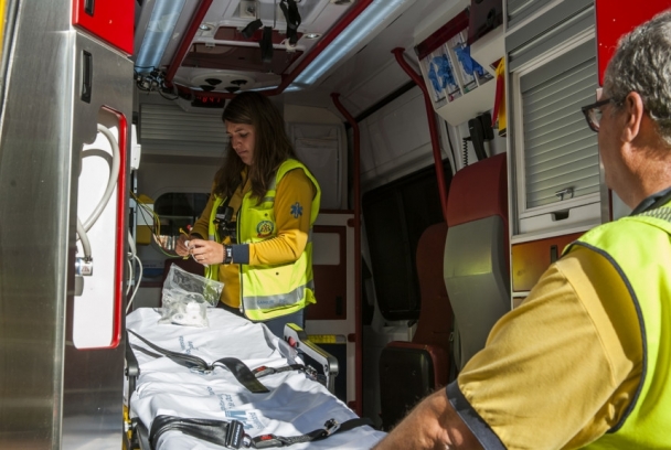 Ambulancias, en el corazón de la ciudad