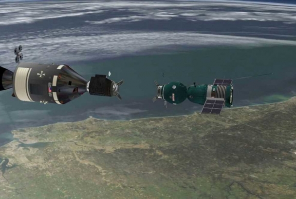 Apolo-Soyuz, cita en el espacio