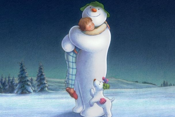 El muñeco de nieve y el perro de nieve