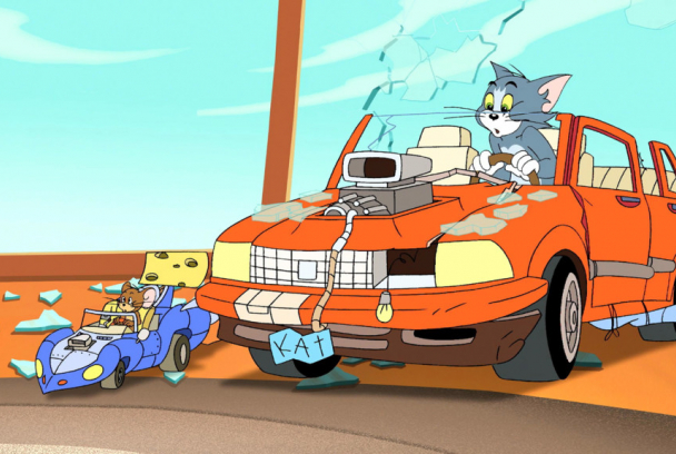 Tom y Jerry en la Supercarrera