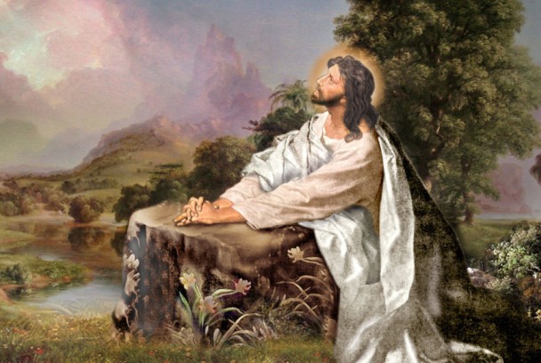Rezando con Jesús en el Huerto de los Olivos