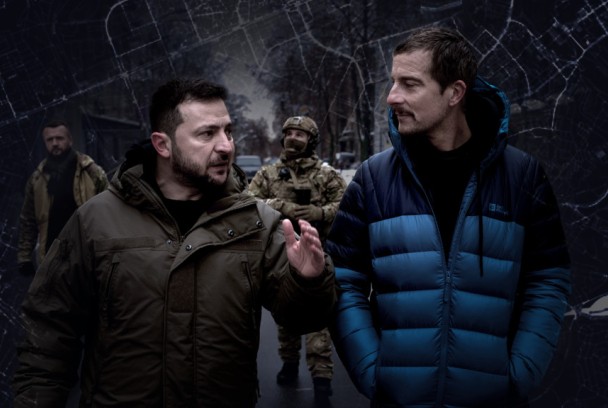 Zona de guerra: Bear Grylls y Zelenski